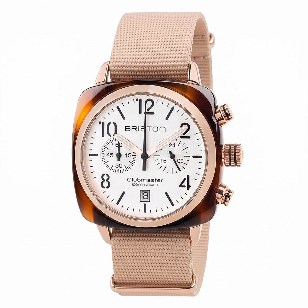 Clubmaster Classic - Chrono - Rose Gold - Blanc