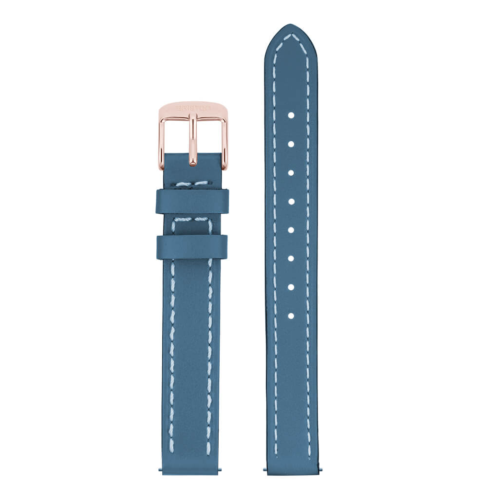 2 PARTS LEATHER STRAP - 12 MM - Ice blue