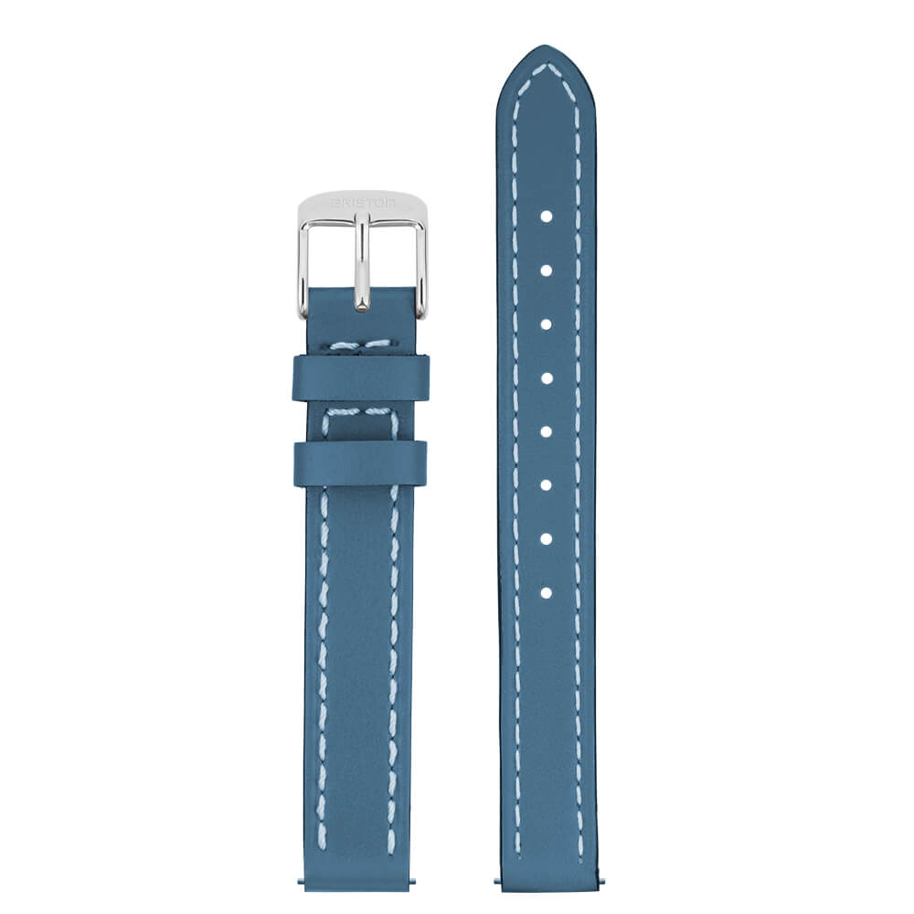 2 PARTS LEATHER STRAP - 12 MM - Ice blue