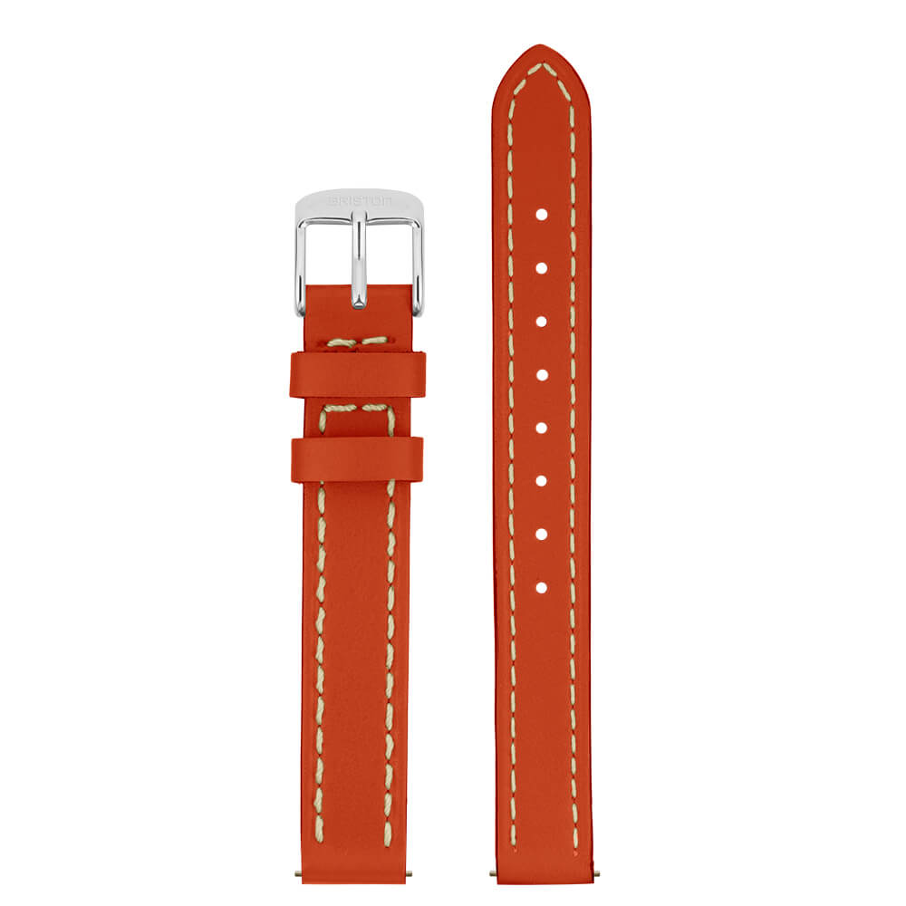 2 PARTS LEATHER STRAP - 12 MM - Orange