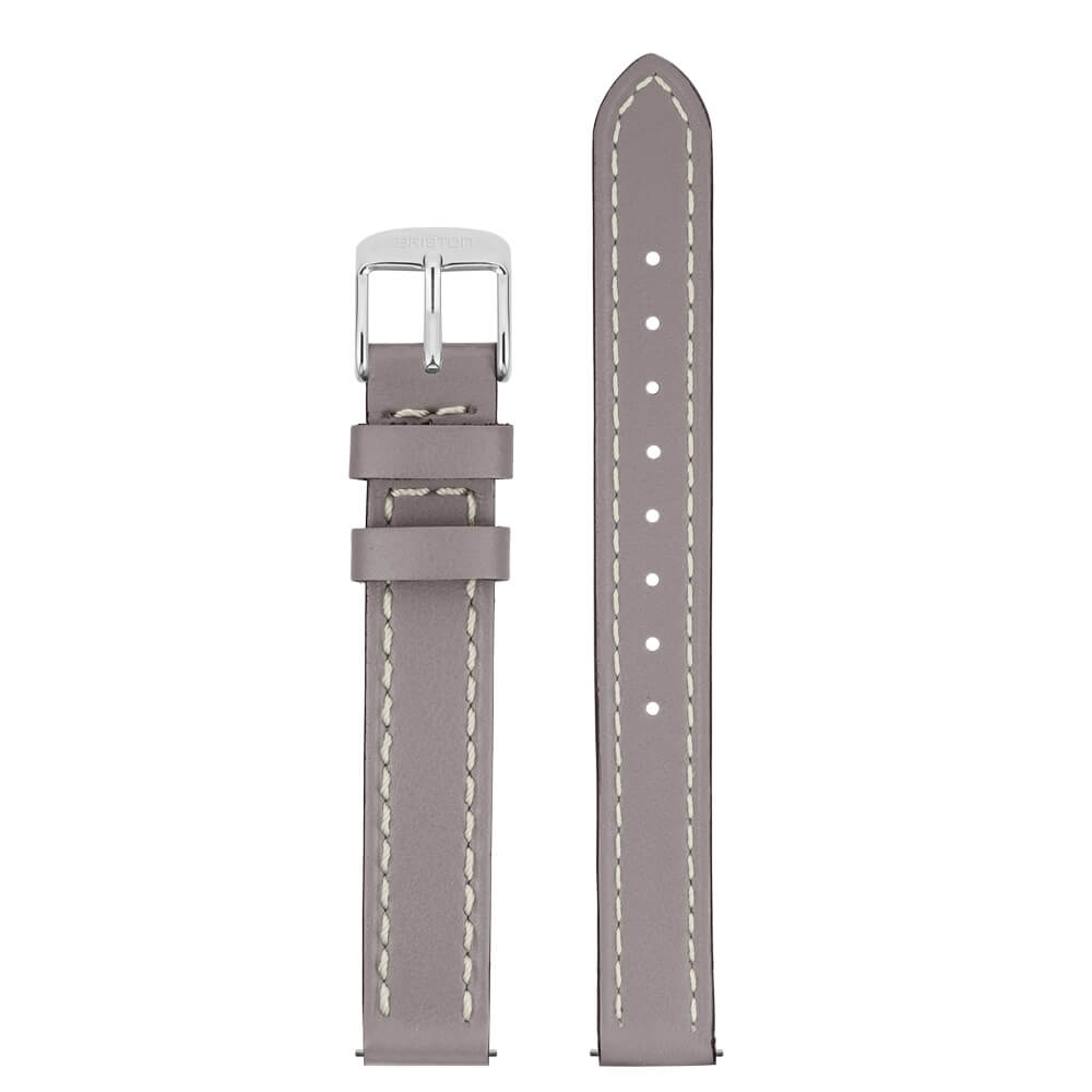2 PARTS LEATHER STRAP - 12 MM - Taupe