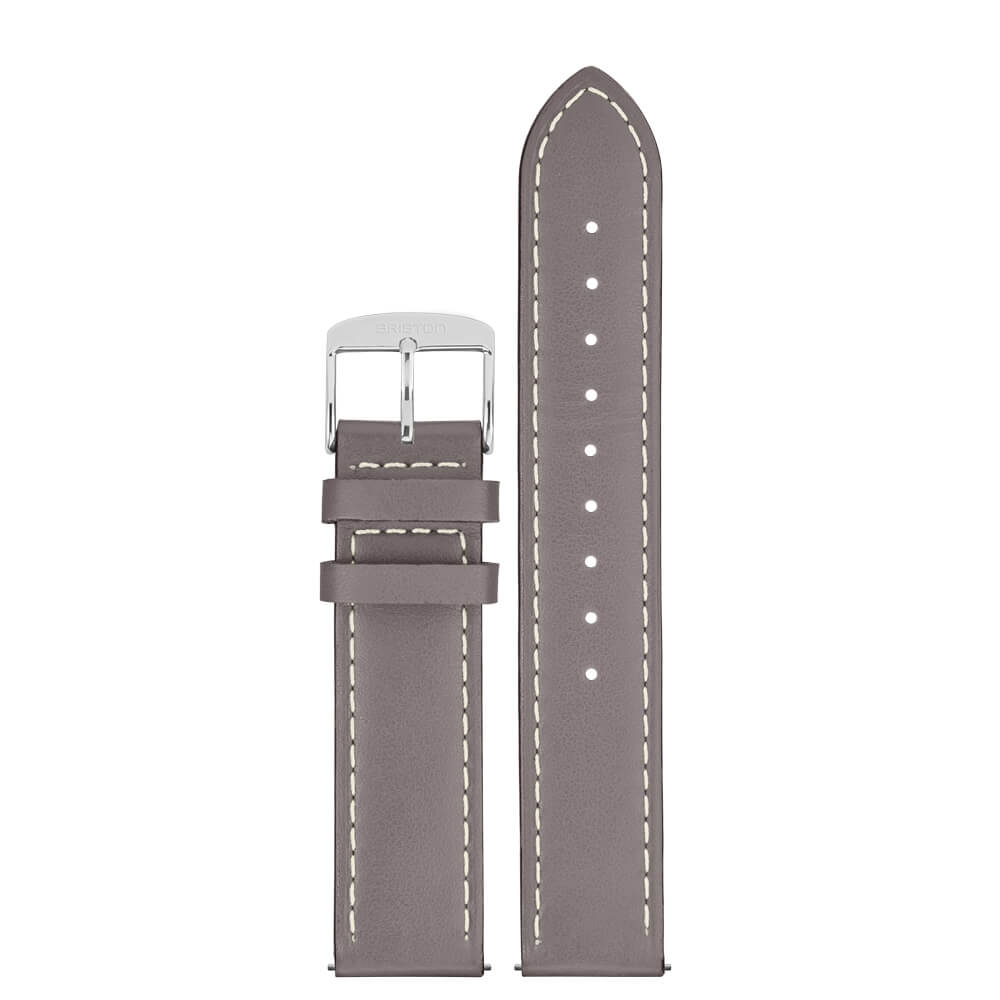 2 PARTS LEATHER STRAP - 18 MM - Taupe