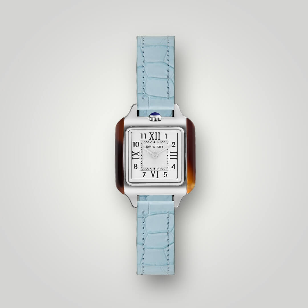 2 PARTS LUXURY LEATHER STRAP – 12 MM - LIGHT BLUE