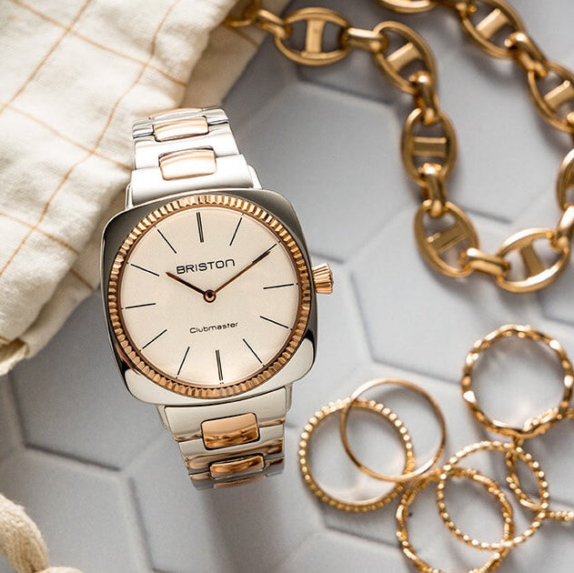 Clubmaster Elegant - Acier - Gold - Blanc