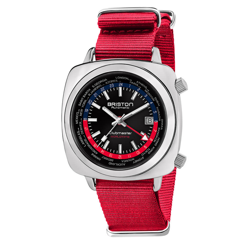 Clubmaster Traveler Worldtime - Acero - Rojo