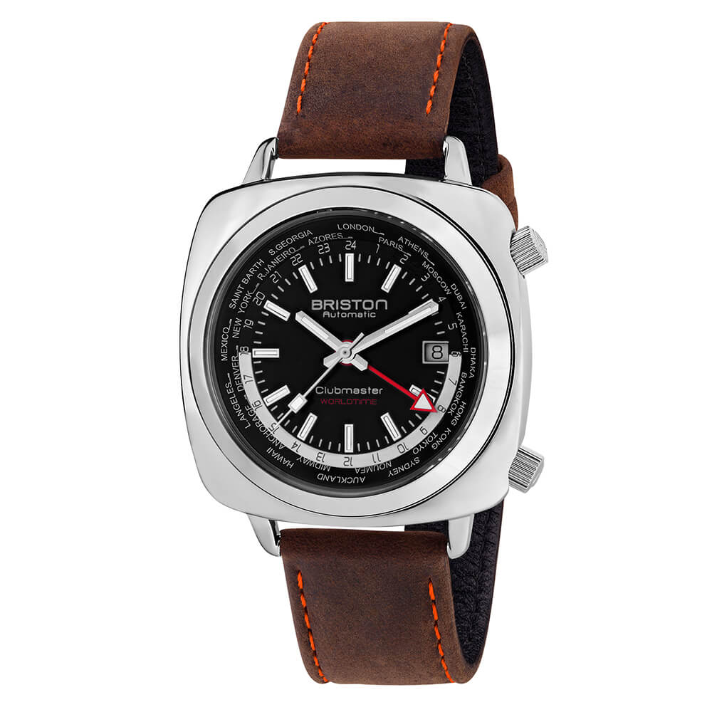 VINTAGE LEATHER STRAP - CHOCOLATE/ORANGE