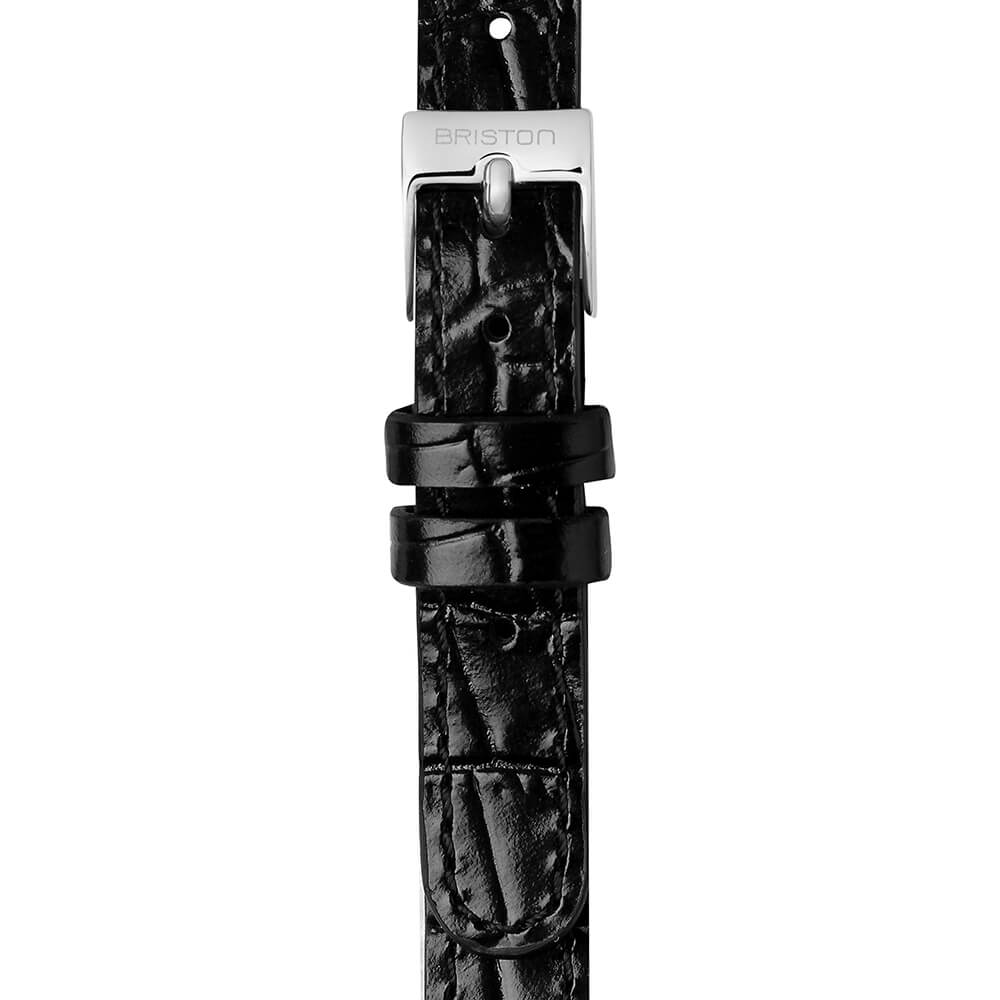 CORREA DE CUERO LUXURY 2 PARTES - 12 MM - NEGRO