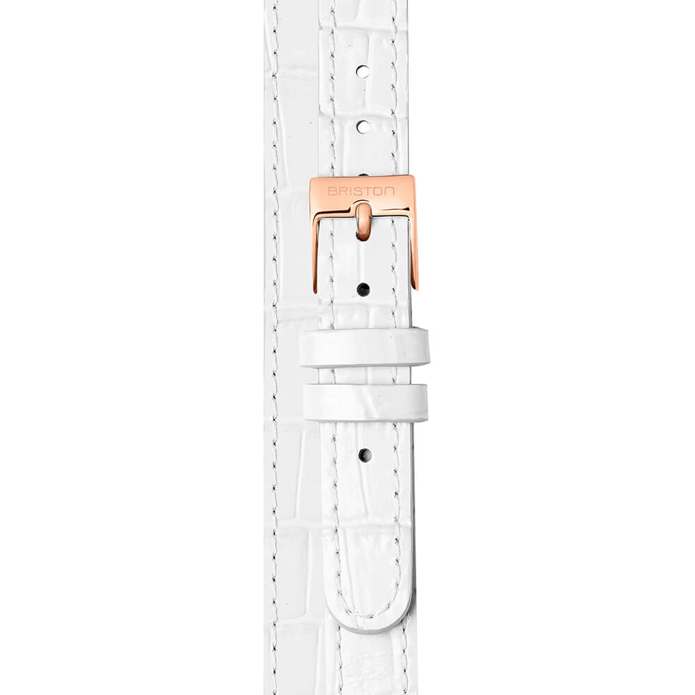 2 PARTS LUXURY LEATHER STRAP – 12 MM - WHITE