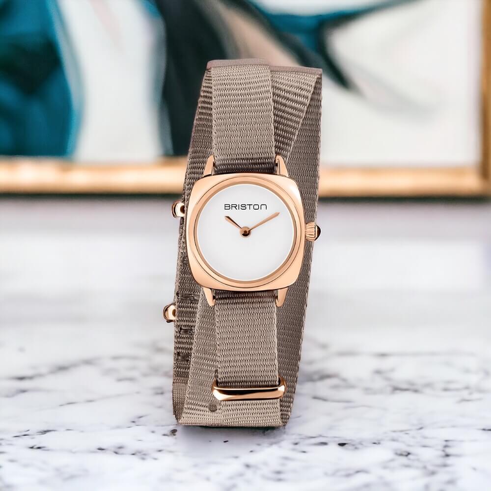 Clubmaster Lady - Acier Gold - HM - Blanc