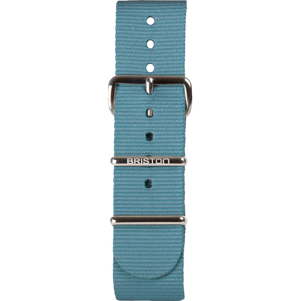 Bracelet De Montre Cuir Bleu 18mm - Double Bourrelet, Boucle Titan, Universel