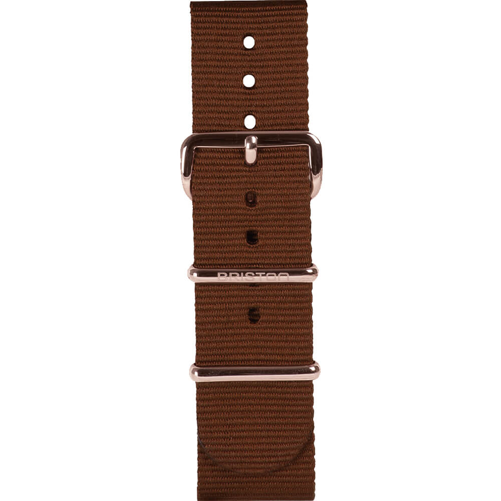 BRACELET TYPE NATO - CHOCOLAT