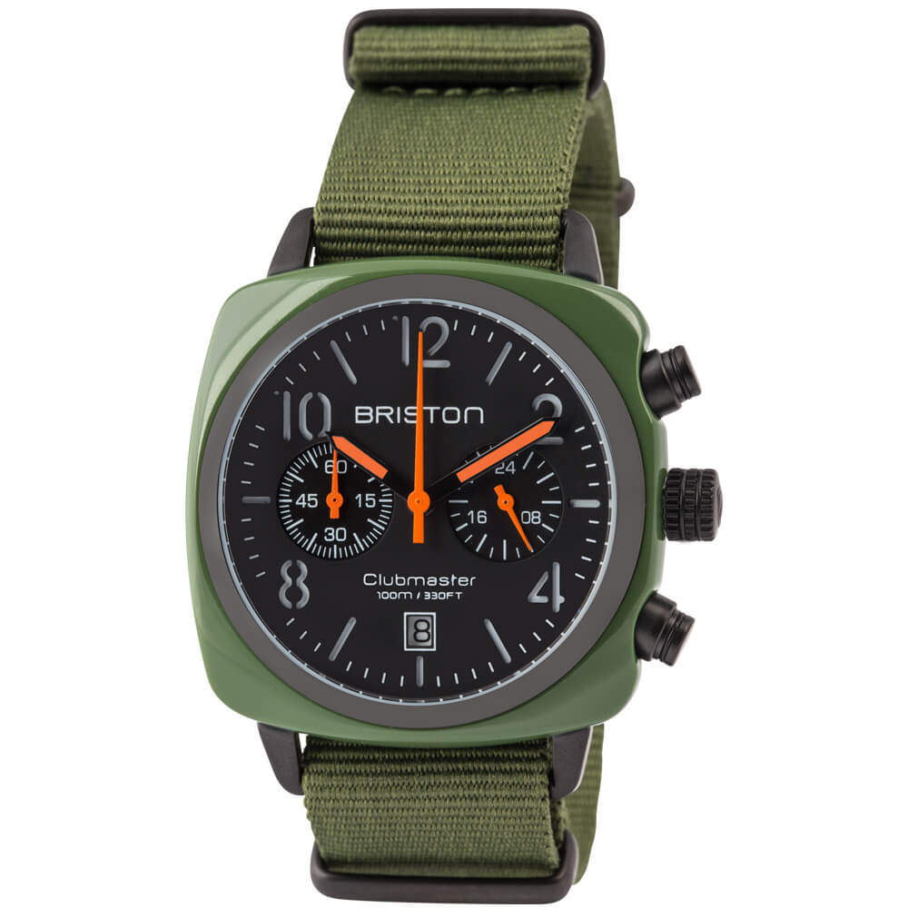 Clubmaster Classic Green Army Acetate - Chrono