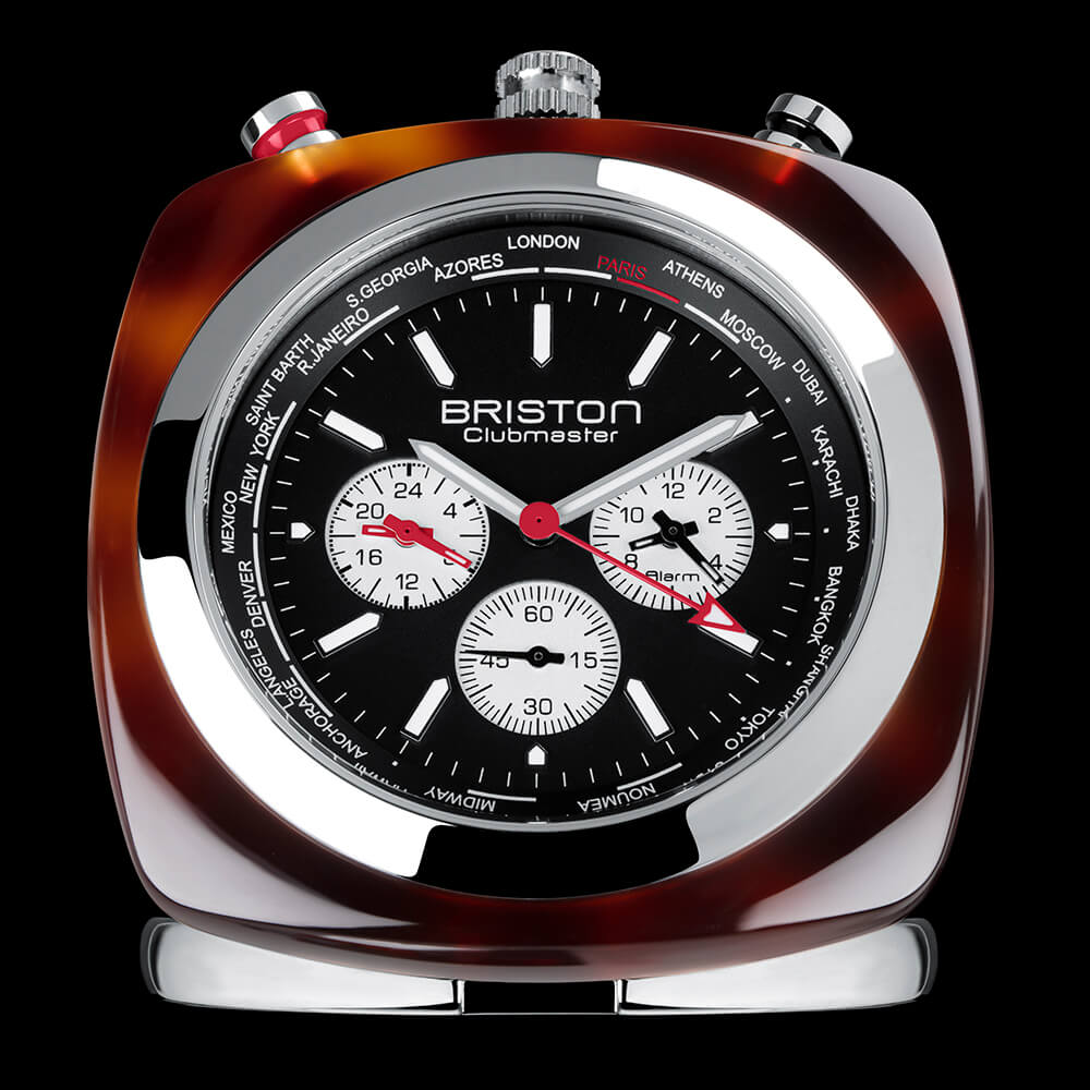 Clubmaster Travel Clock - Black