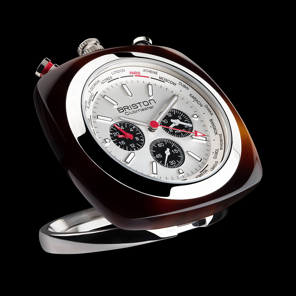 Clubmaster Travel Clock - White