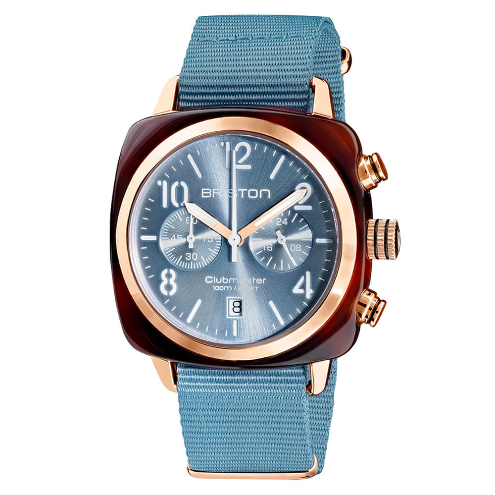 Clubmaster Classic - Chrono - Rose Gold - Bleu Glacier