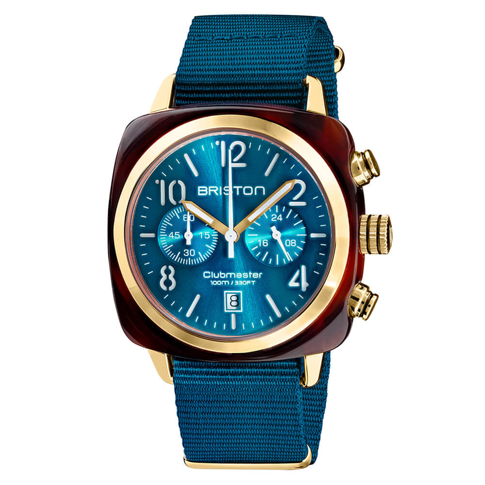 Clubmaster Classic - Chrono - Gold - Bleu canard