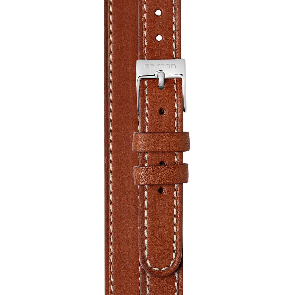 2 parts leather strap – 12 MM - Brown