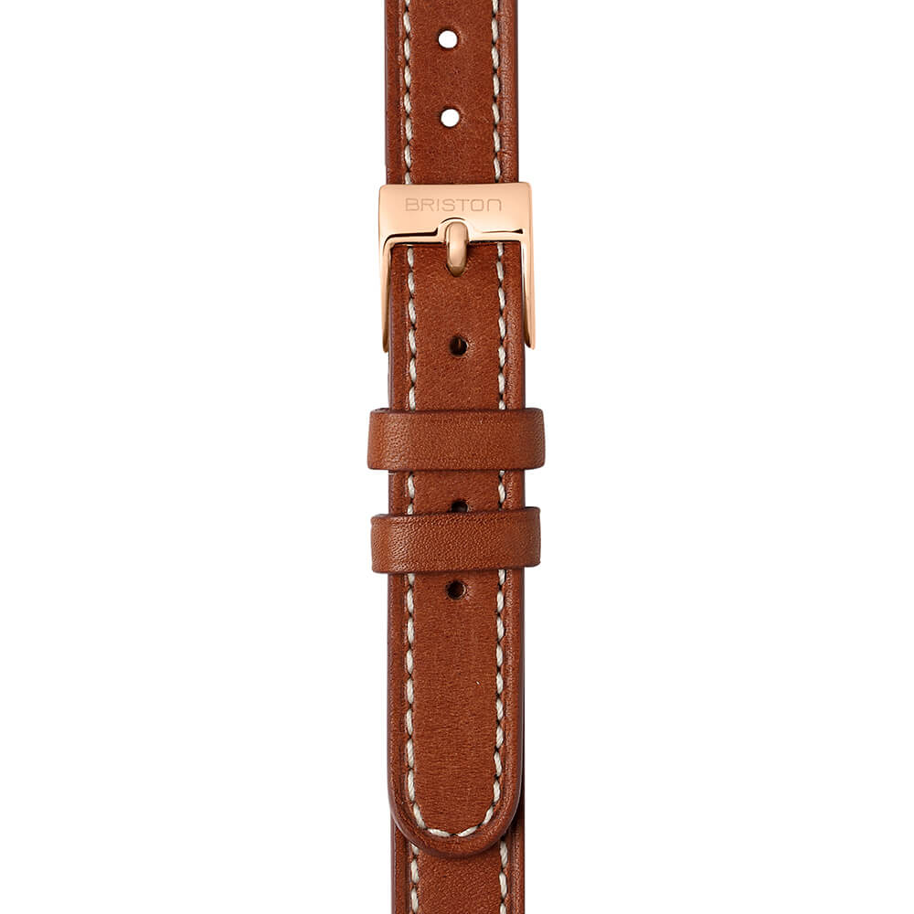 2 parts leather strap – 12 MM - Brown