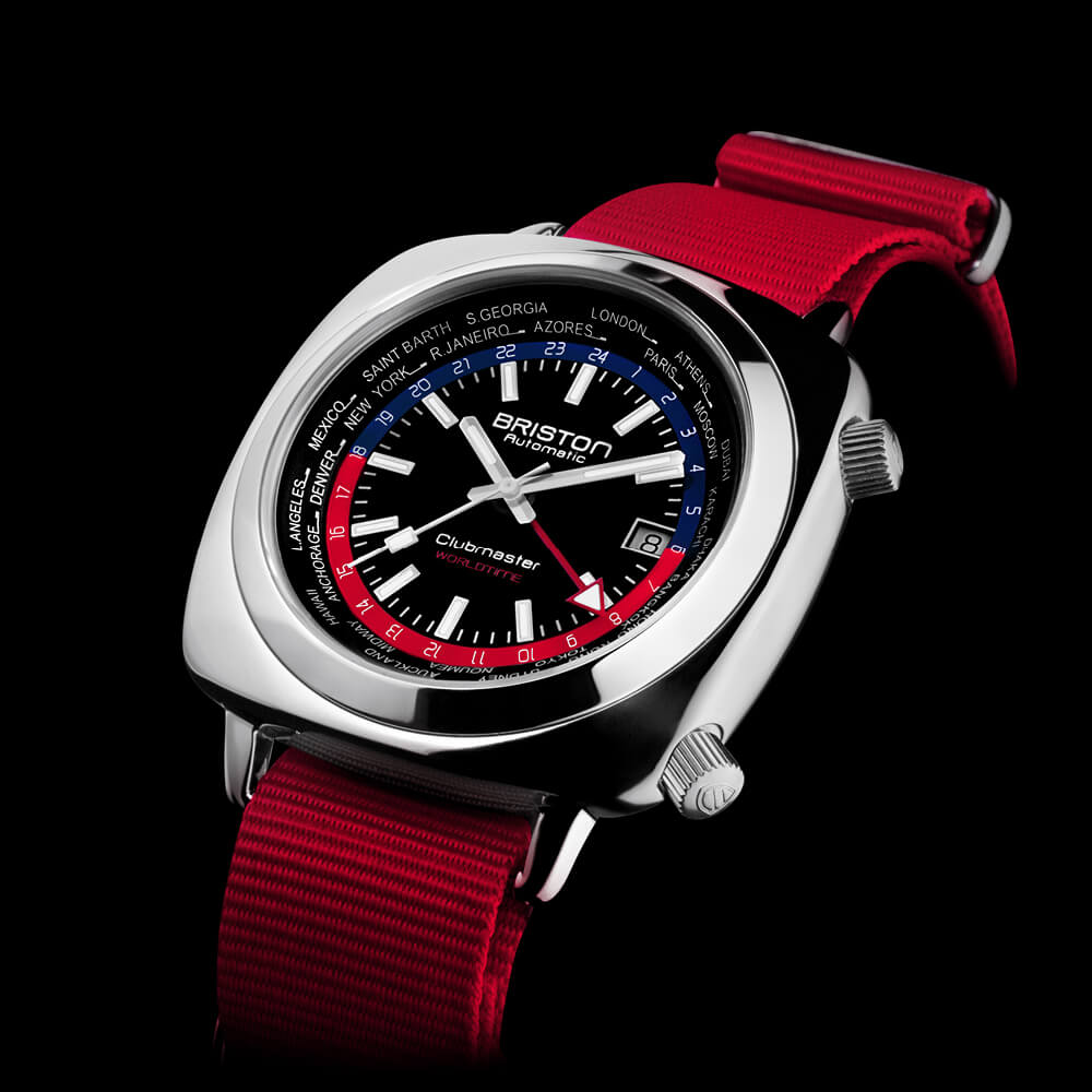 Clubmaster Traveler Worldtime - Acero - Rojo