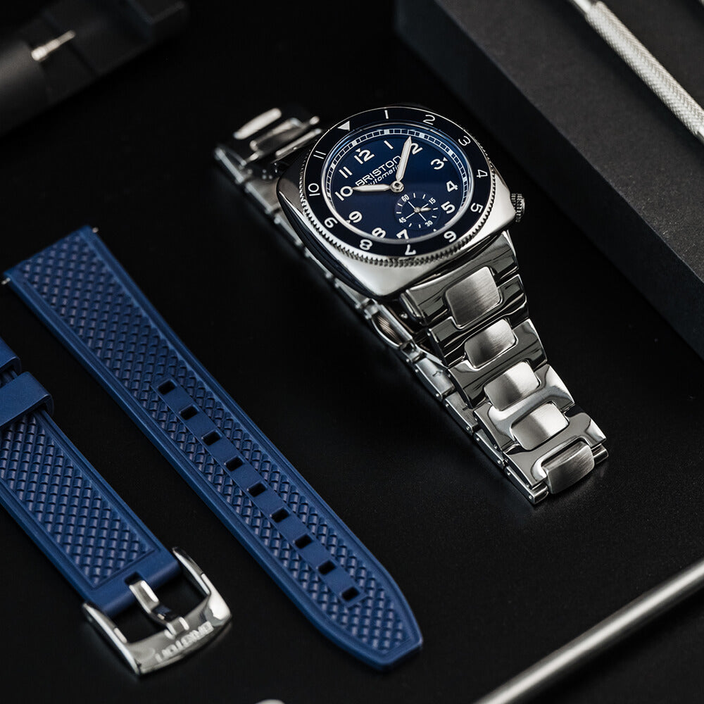 Clubmaster Legend - Small Second - Steel - Navy Blue - FKM
