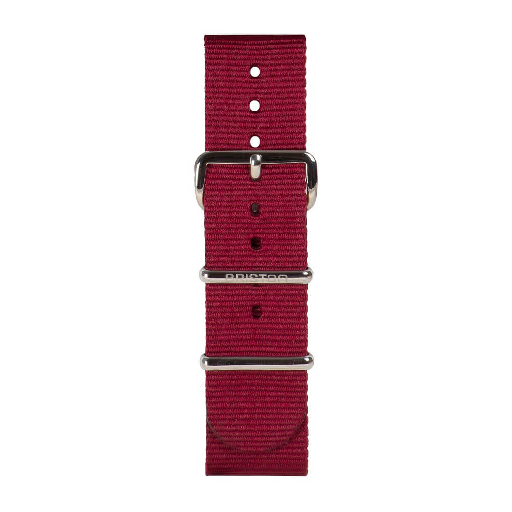 BRACELET TYPE NATO - BORDEAUX