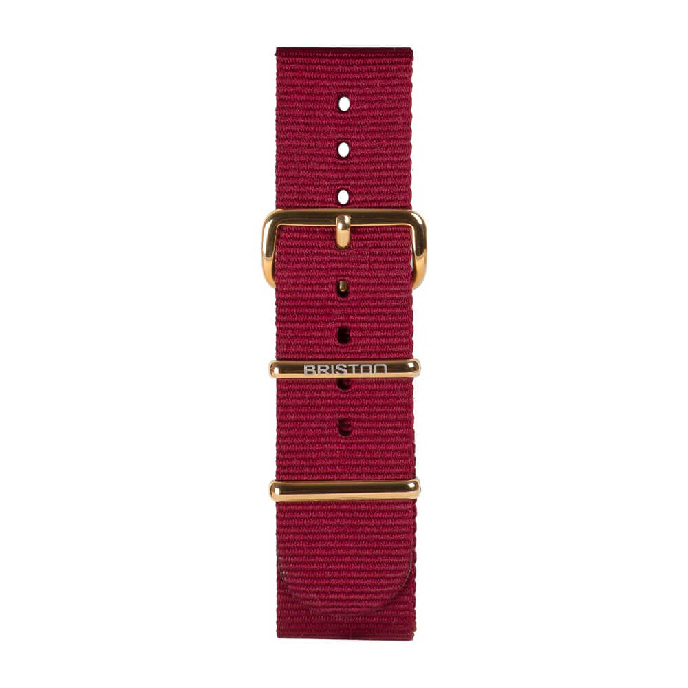 BRACELET TYPE NATO - BORDEAUX