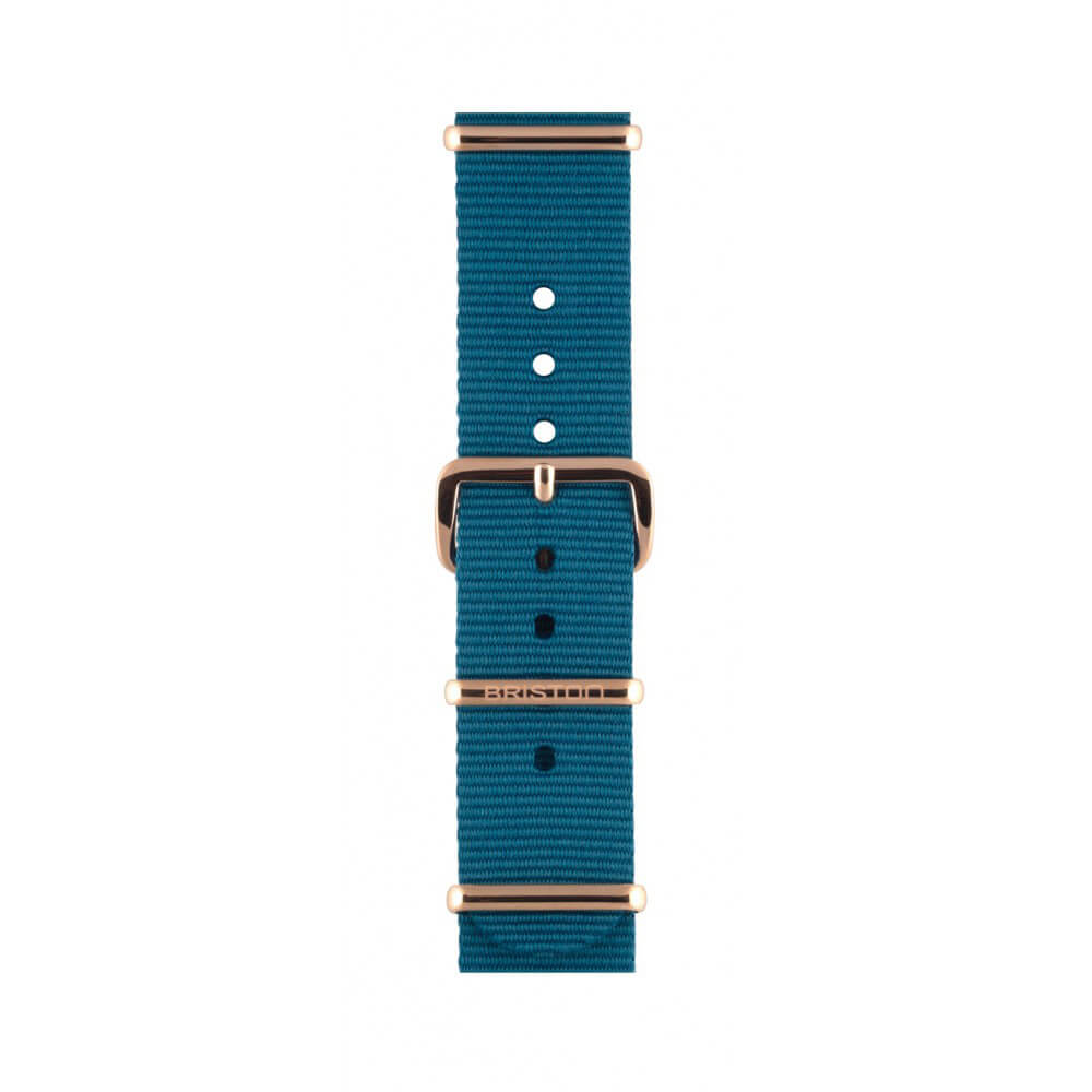 BRACELET TYPE NATO - BLEU CANARD