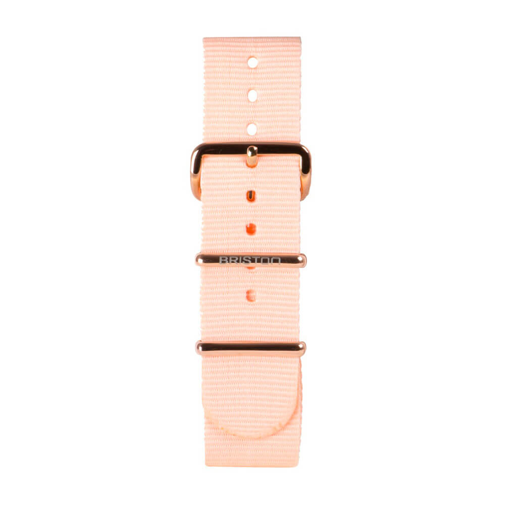BRACELET TYPE NATO - ROSE POUDRÉ