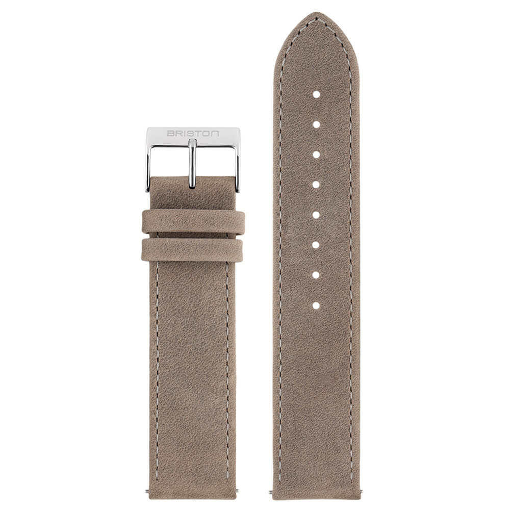 CORREA DE CUERO VINTAGE - GRIS TOPO