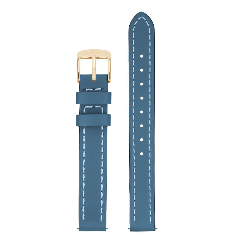 2 PARTS LEATHER STRAP - 12 MM - Ice blue