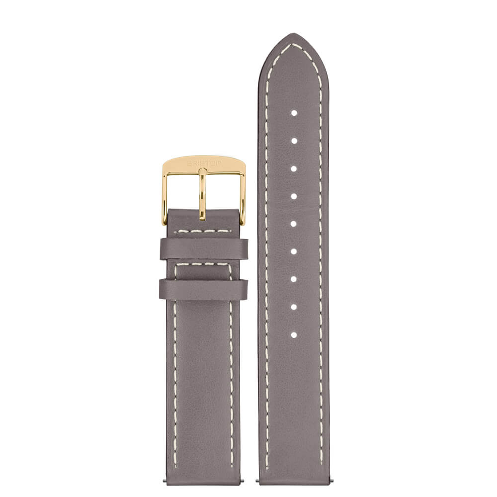 2 PARTS LEATHER STRAP - 18 MM - Taupe