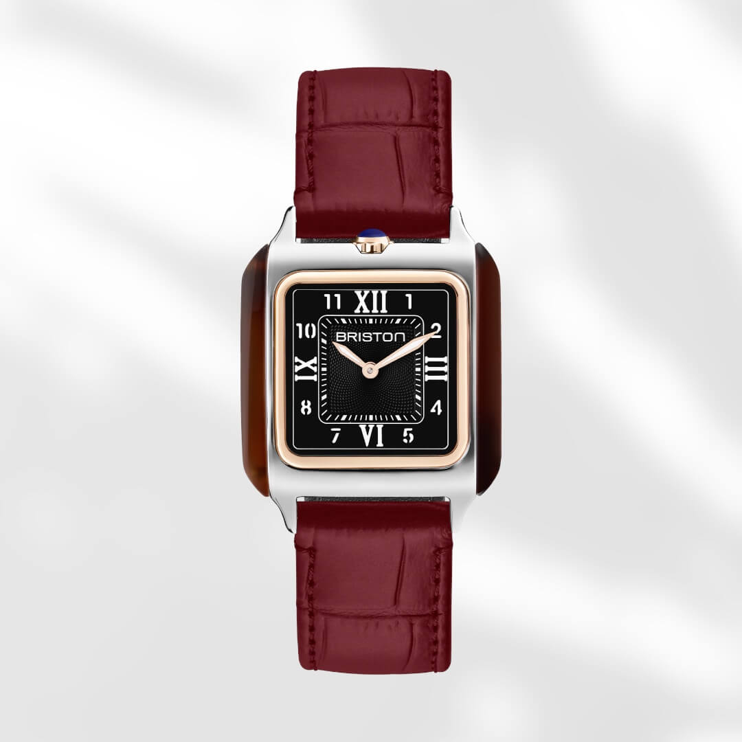 CORREA DE CUERO LUXURY - 18 MM - BURDEOS MATE