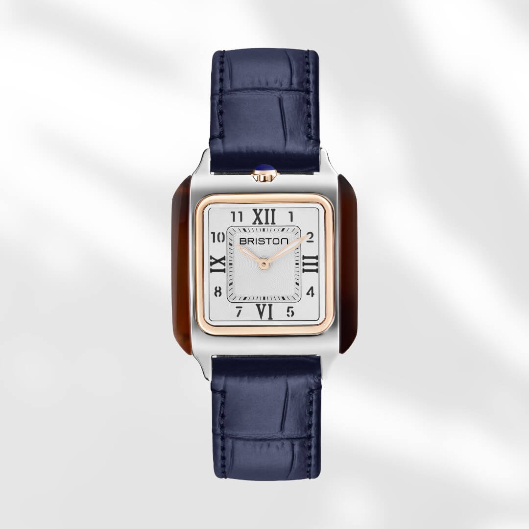 CORREA DE CUERO LUXURY - 18 MM - AZUL MATE
