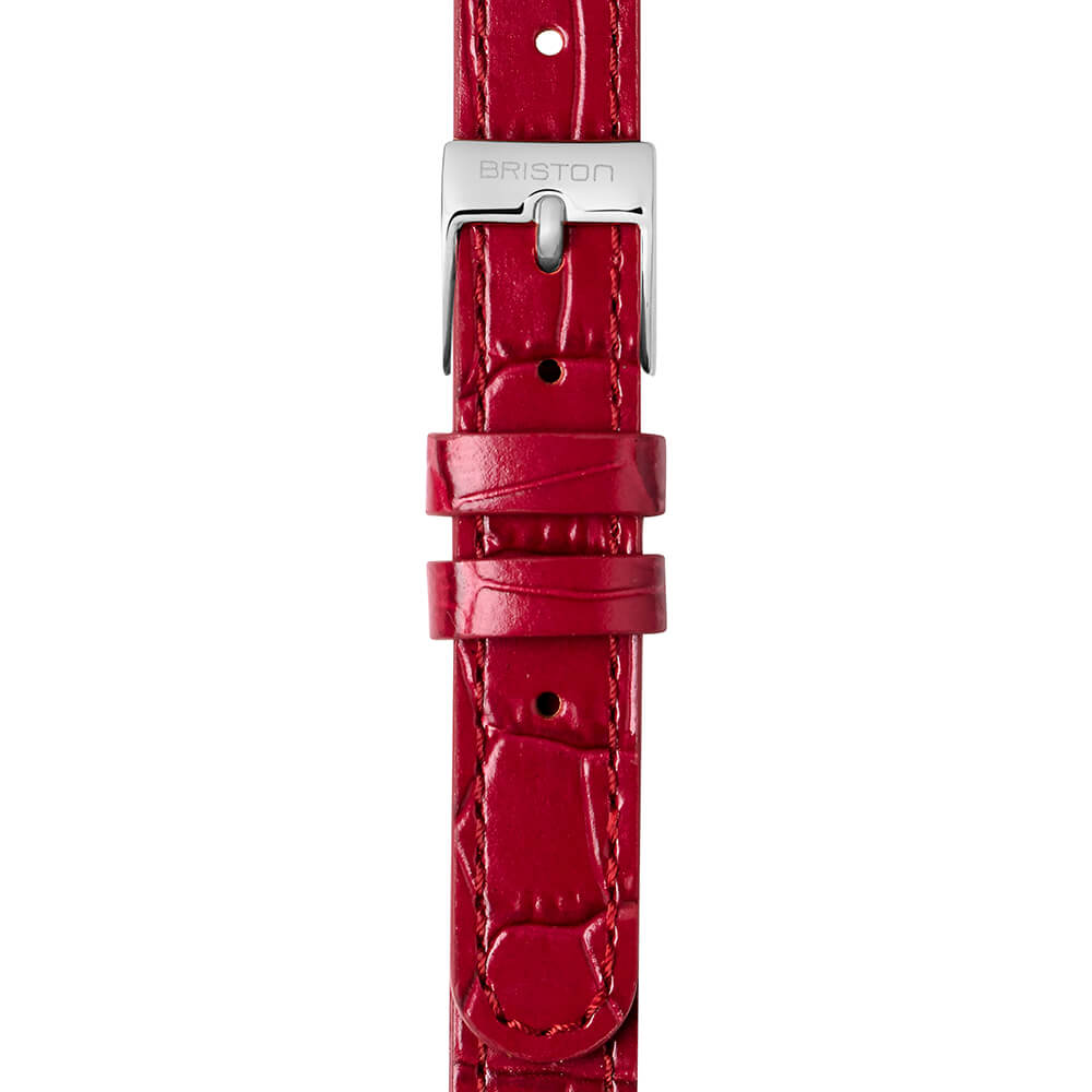 2 PARTS LUXURY LEATHER STRAP – 12 MM - BURGUNDY