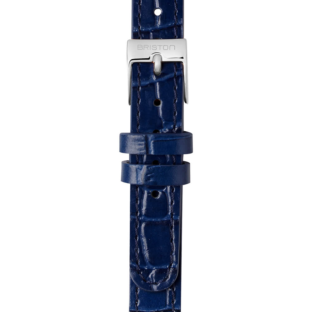 2 PARTS LUXURY LEATHER STRAP – 12 MM - NAVY BLUE