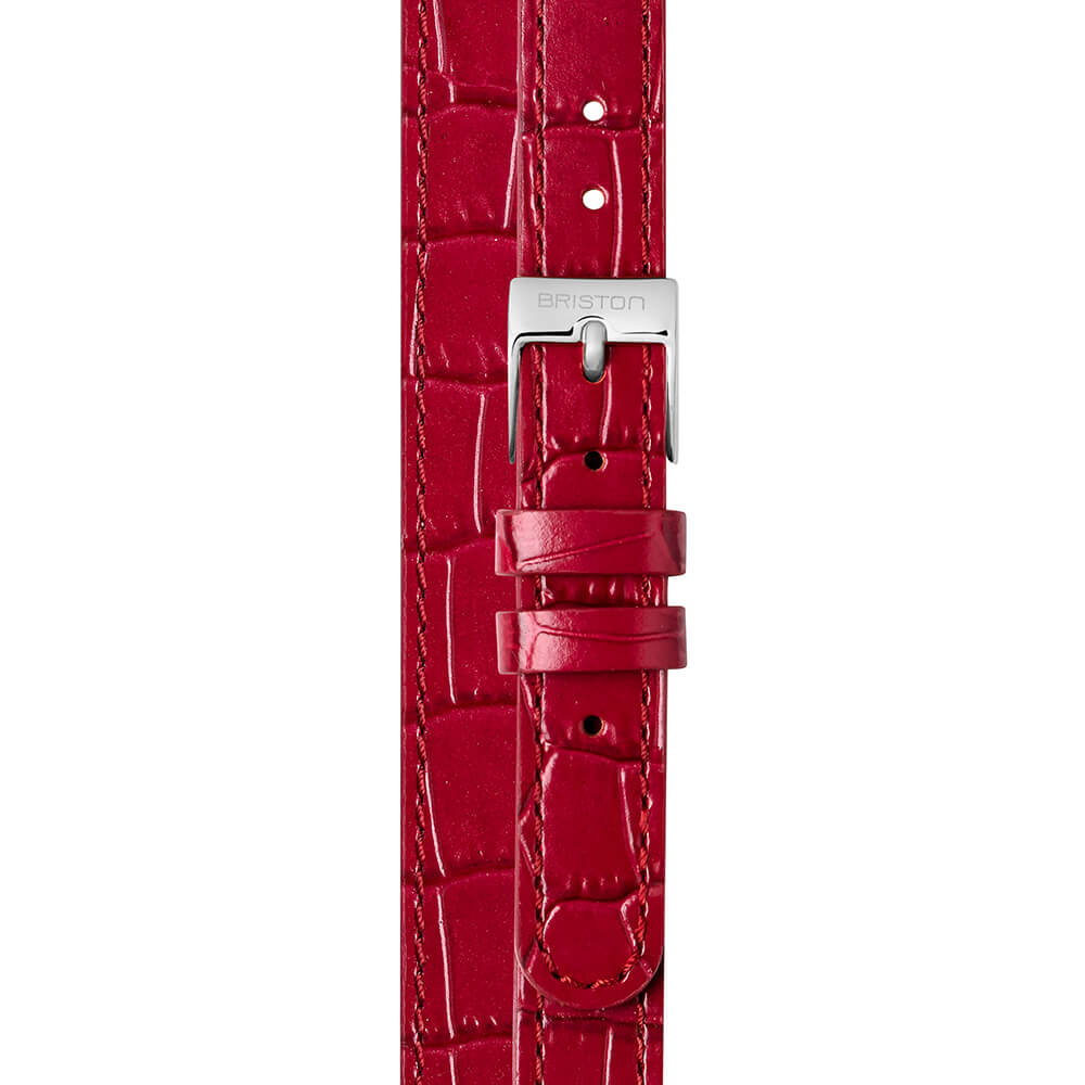 2 PARTS LUXURY LEATHER STRAP – 12 MM - BURGUNDY