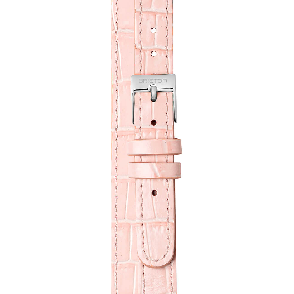 BRACELET CUIR LUXURY 2 BRINS - 12 MM - ROSE CLAIR