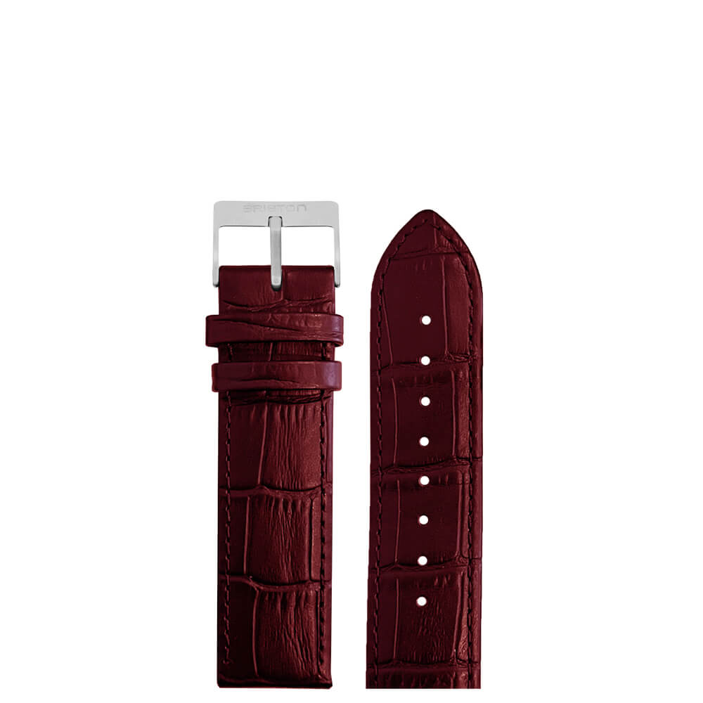 LUXURY LEATHER STRAP - MATT BURGUNDY