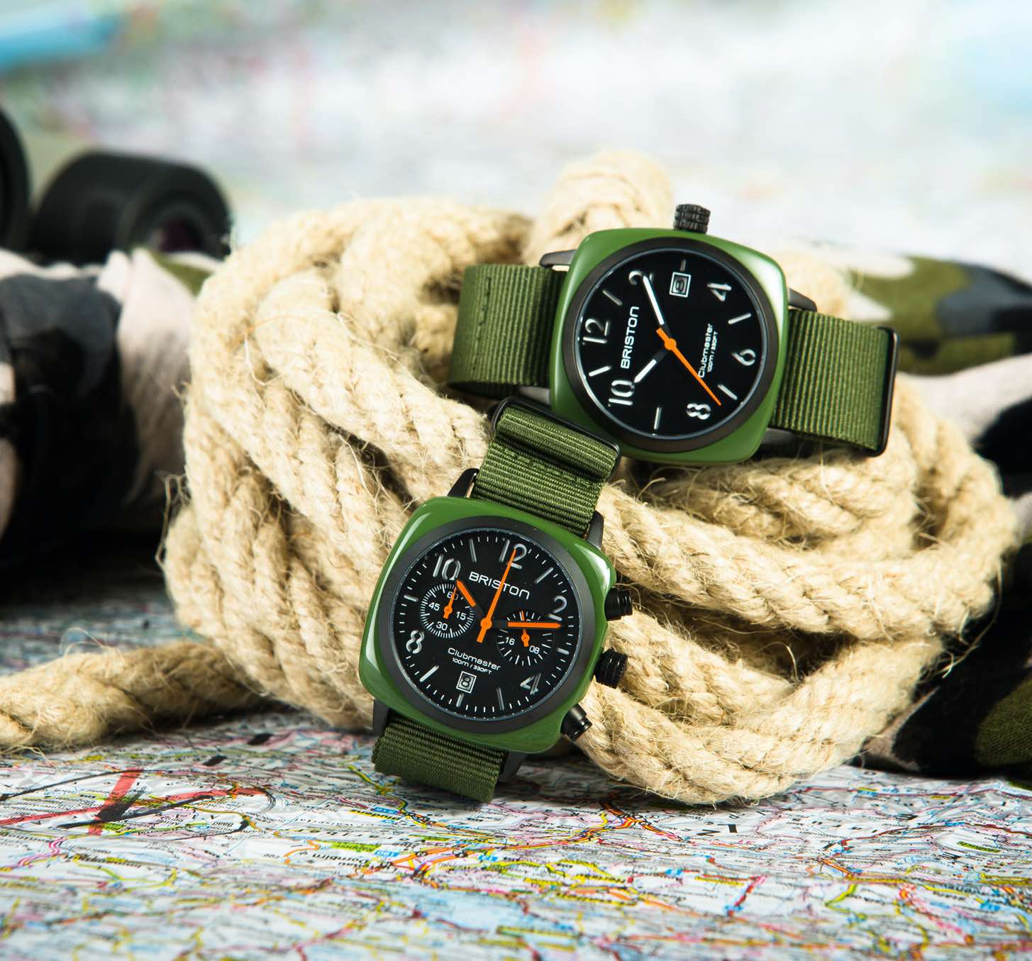 Clubmaster Classic Green Army Acetate - Chrono