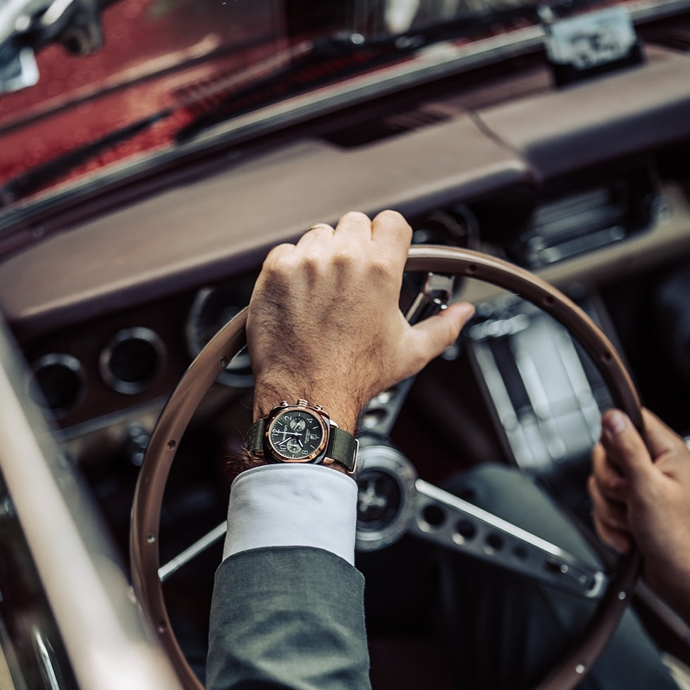 Clubmaster Classic - Chrono - Rose Gold - Vert Olive
