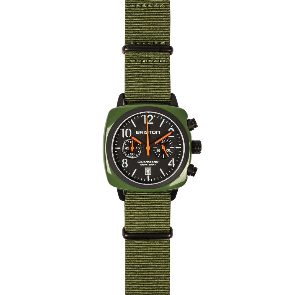 Clubmaster Classic Green Army Acetate - Chrono