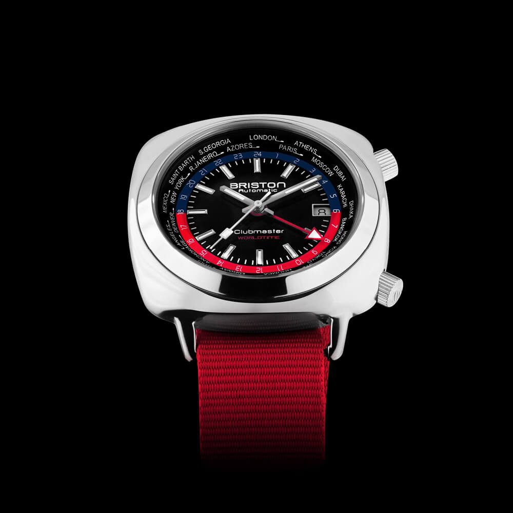 Clubmaster Traveler Worldtime - Acero - Rojo
