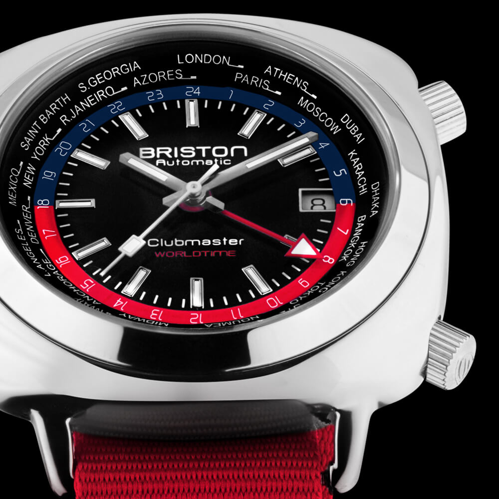 Clubmaster Traveler Worldtime - Acero - Rojo