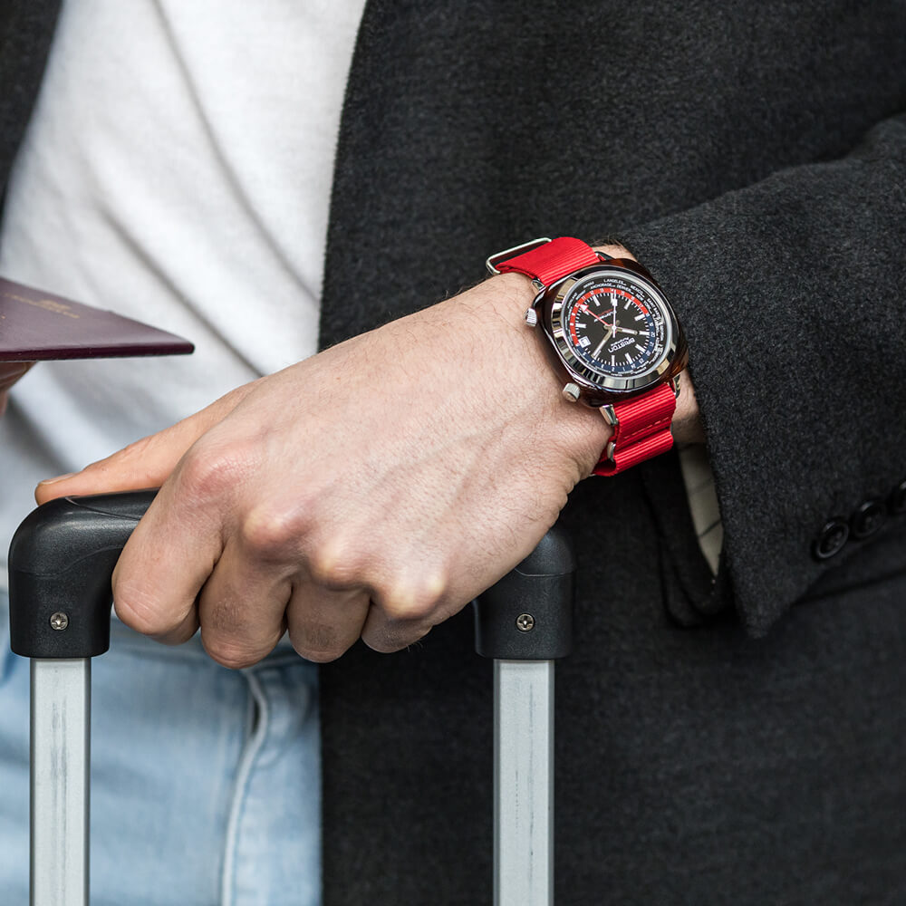 Clubmaster Traveler Worldtime - Rojo