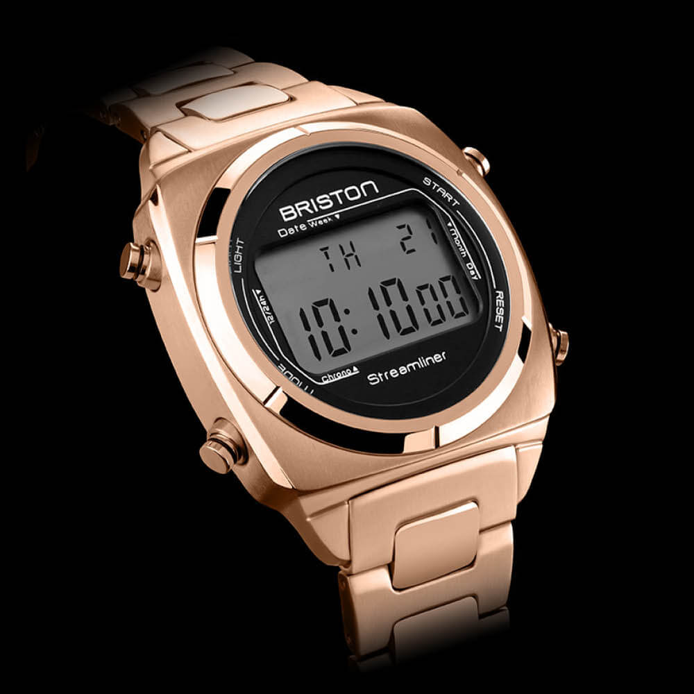 Streamliner Digital Acier - Gold - Noir