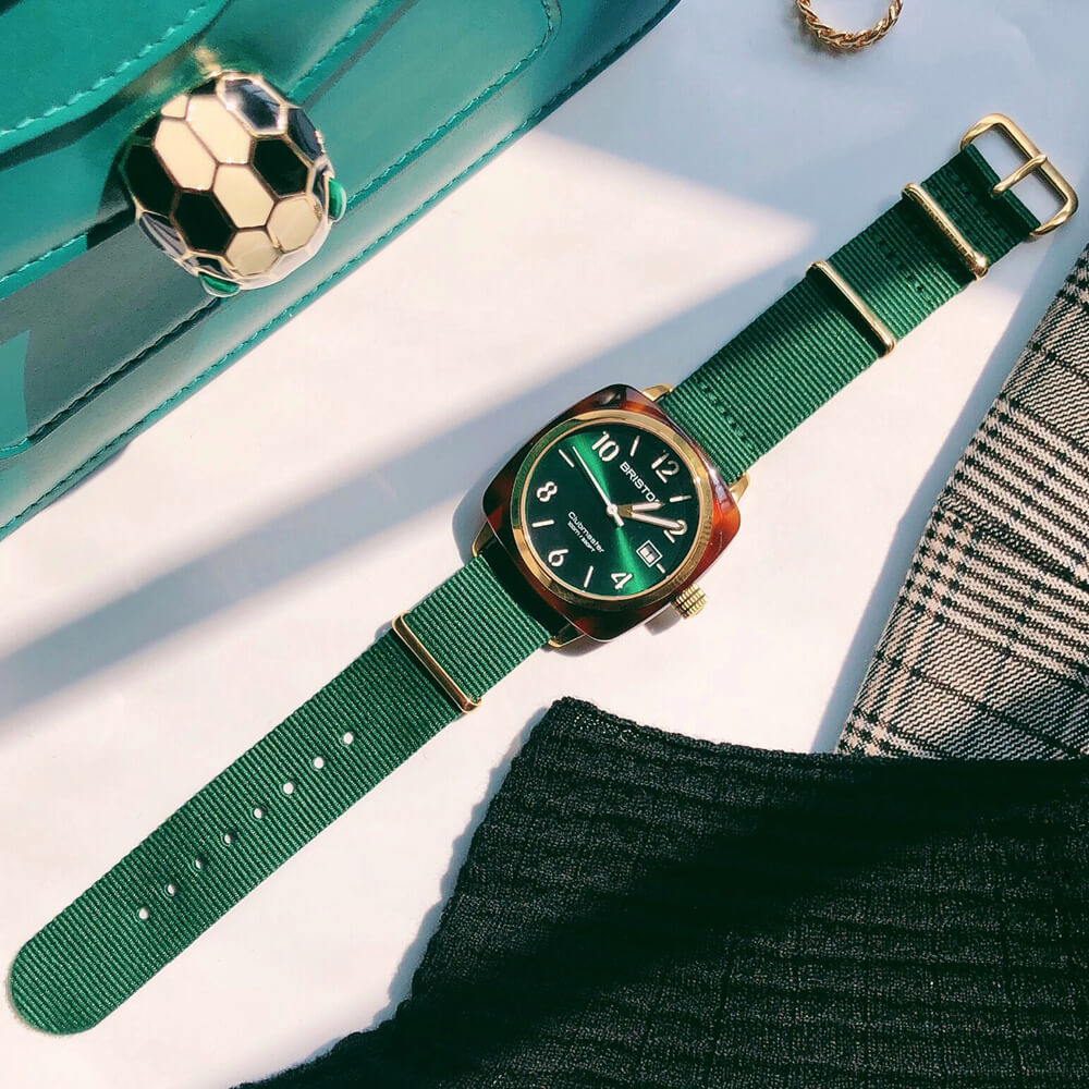 Clubmaster Classic - HMS - Gold  - Vert anglais