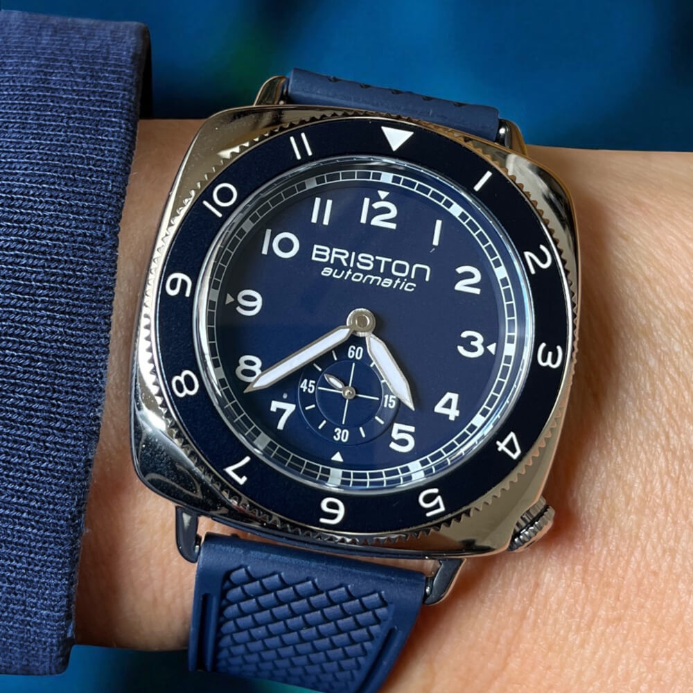 Clubmaster Legend - Small Second - Steel - Navy Blue - FKM