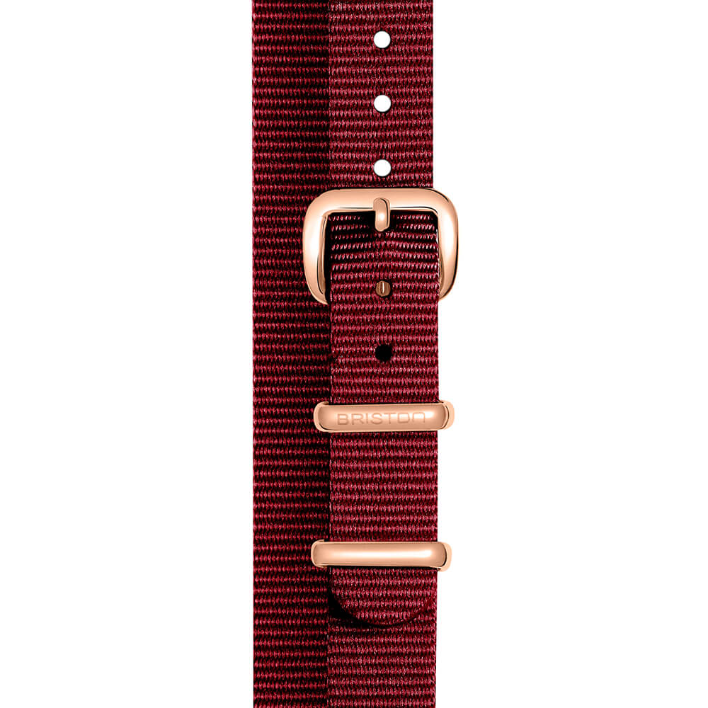 BRACELET TYPE NATO - 12 MM - BORDEAUX