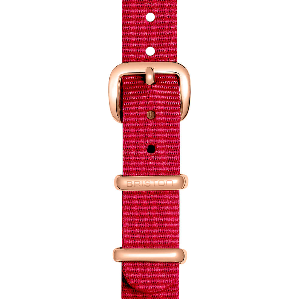 BRACELET TYPE NATO - 12 MM - FRAMBOISE