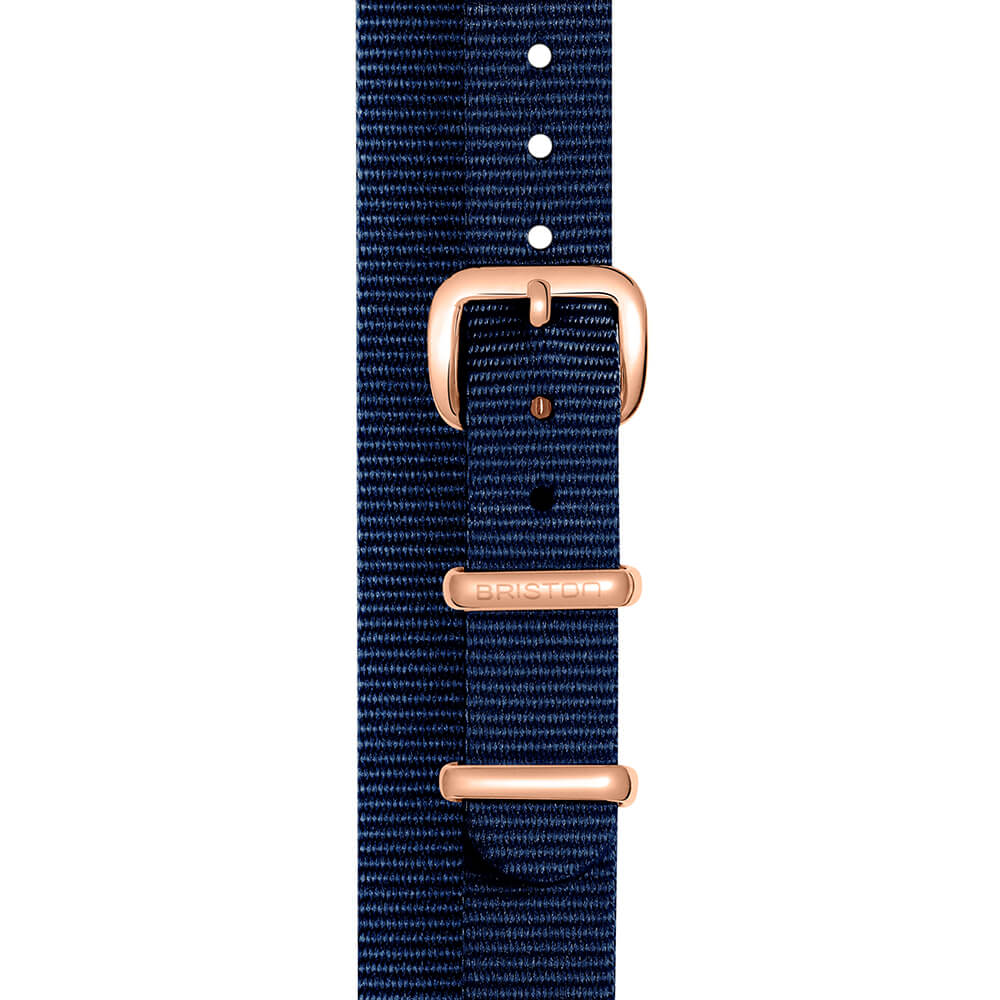 BRACELET TYPE NATO - 12 MM - BLEU MARINE